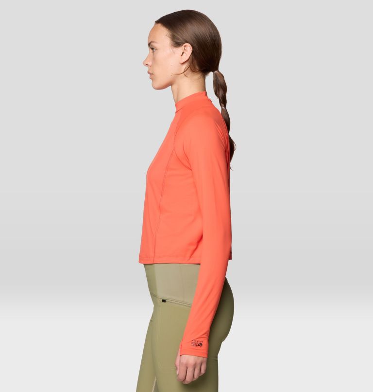 Women's Crater Lake Long Sleeve Crop, Color: Aspect, image 3
