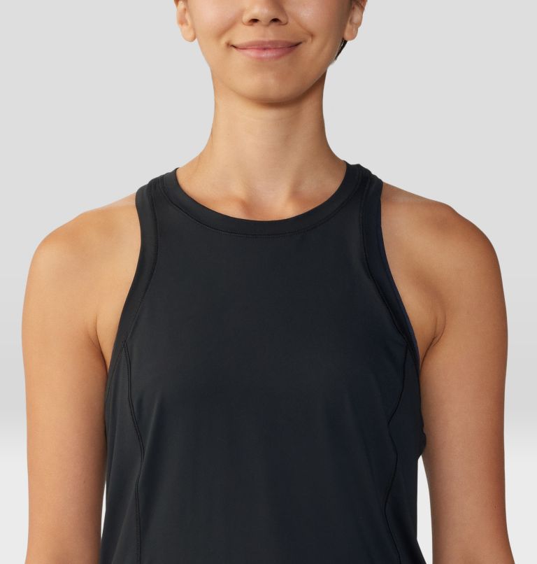 Women's Black Wavy Mountains Tank Top - Vancouver Trails