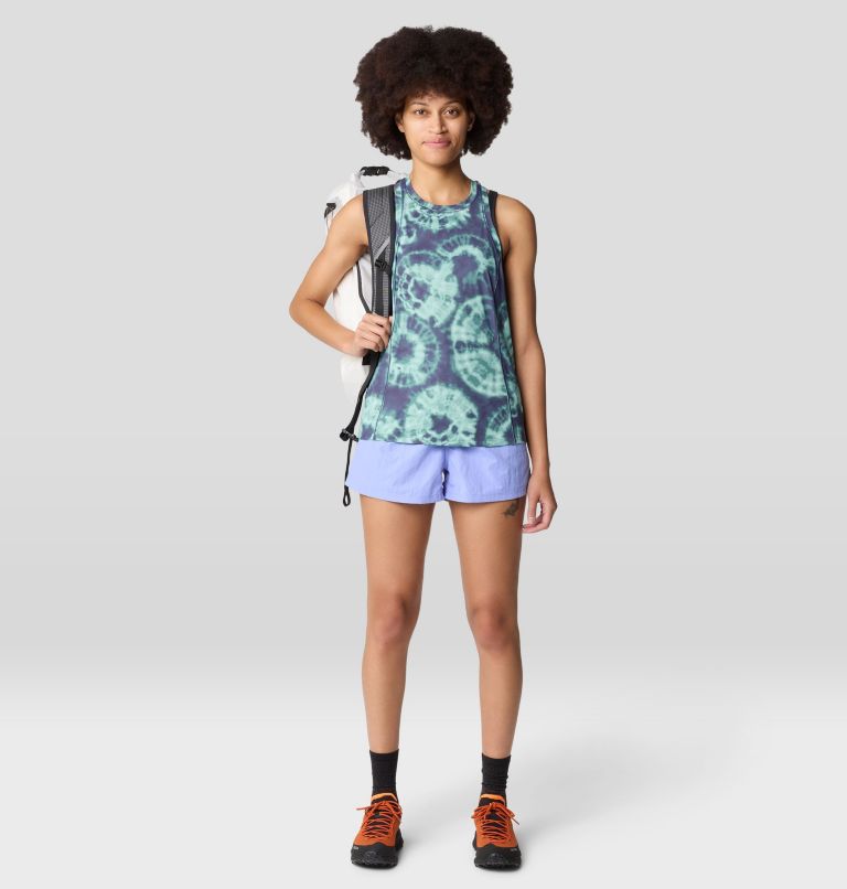 Women's Crater Lake Tank, Color: Lapis Dusk Spore Dye Print, image 5