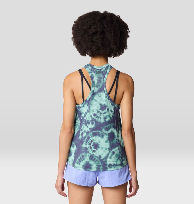 Women's Crater Lake Tank, Color: Lapis Dusk Spore Dye Print, image 2