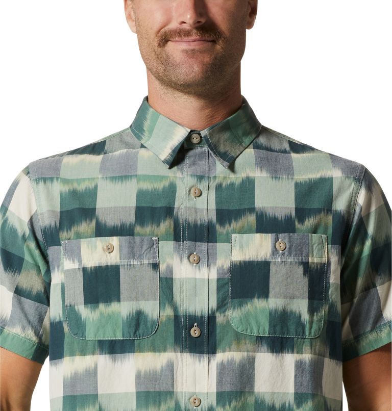 Chemise à manches courtes Grove Hide Out Homme, Color: Black Spruce IKAT 3 YD Plaid, image 4