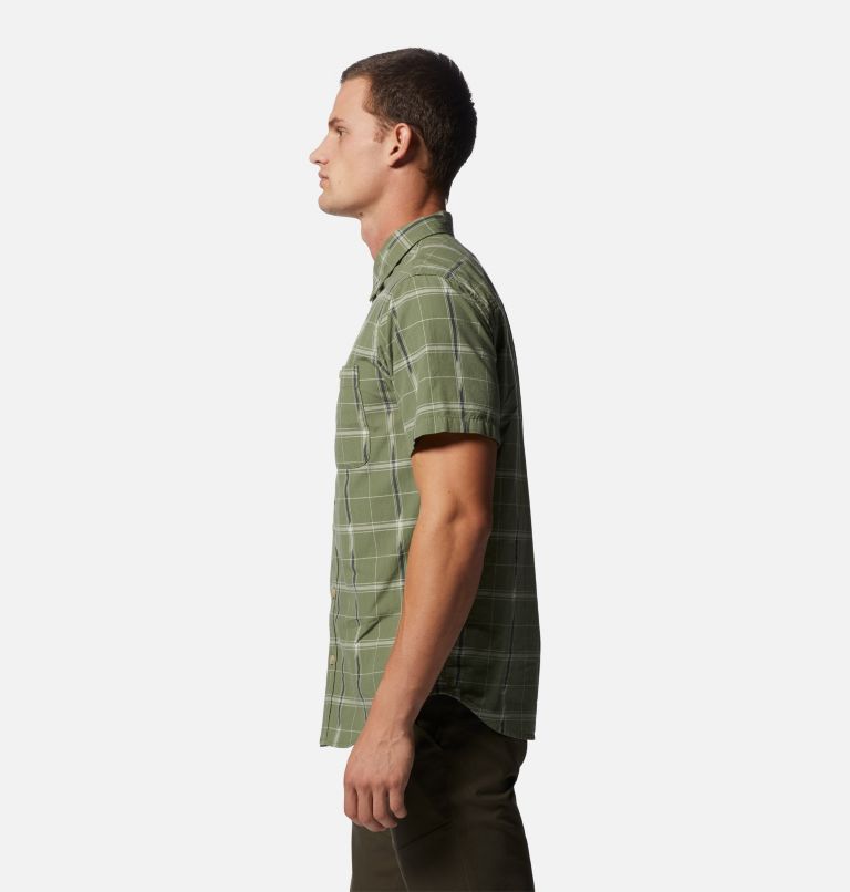 Thumbnail: Men's Grove Hide Out Short Sleeve Shirt, Color: Field Windowpane Ikat, image 3