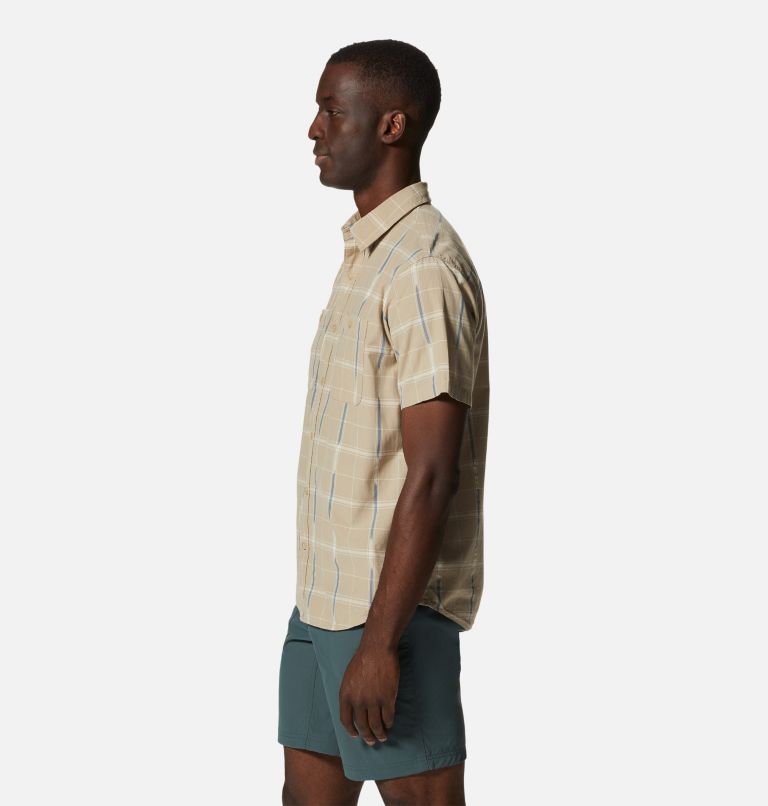 Men's Grove Hide Out Short Sleeve Shirt, Color: Badlands Windowpane Ikat, image 3