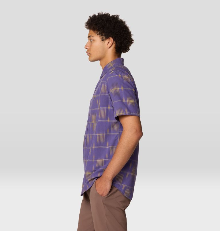 Men's Grove Hide Out Short Sleeve Shirt, Color: Allium Ikat Jacquard, image 3