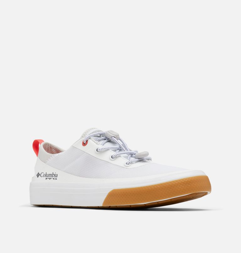 Women's PFG Bonehead Shoe, Color: White, Collegiate Navy, image 2