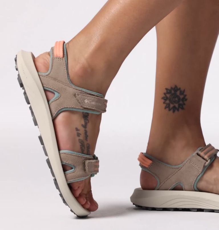 Sandalia de senderismo con 2 correas Trailstorm para mujer, Color: Fungi, Apricot Fizz