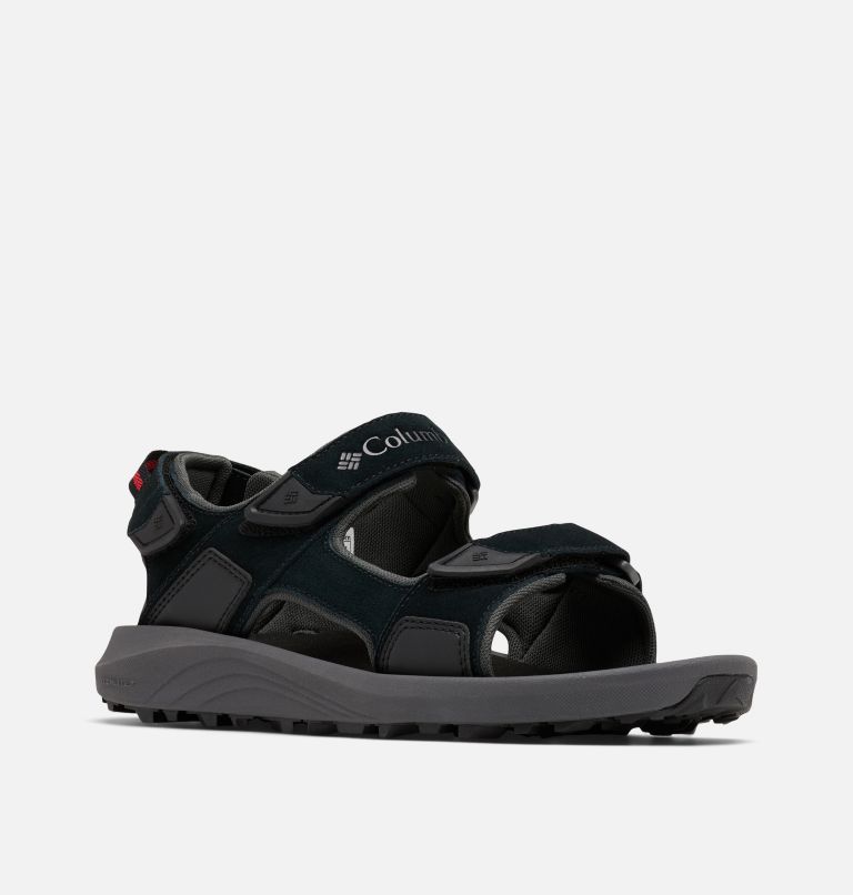 Men's Trailstorm Hiker 3-Strap Sandal, Color: Black, Dark Grey, image 2