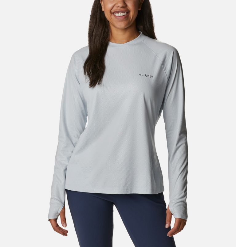 Women's PFG Tidal Deflector Ice Long Sleeve Shirt, Color: Cirrus Grey, image 1