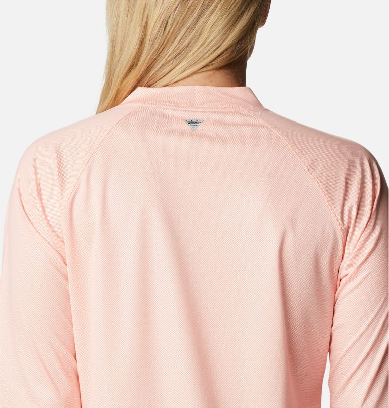 Thumbnail: Women's PFG Tidal Deflector Ice Long Sleeve Shirt, Color: Tiki Pink, image 5