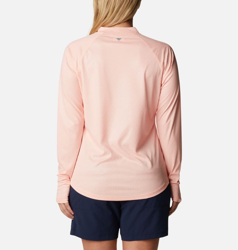 Women's Tidal Deflector Ice Long Sleeve Shirt, Color: Tiki Pink, image 2