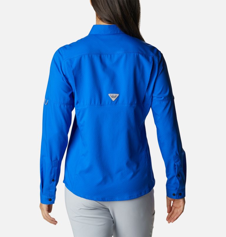 Women's PFG Cool Release Long Sleeve Woven Shirt, Color: Blue Macaw, image 2