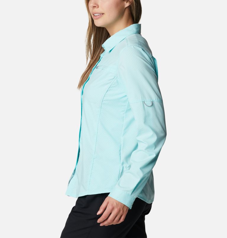 Women's PFG Cool Release Long Sleeve Woven Shirt, Color: Gulf Stream, image 3