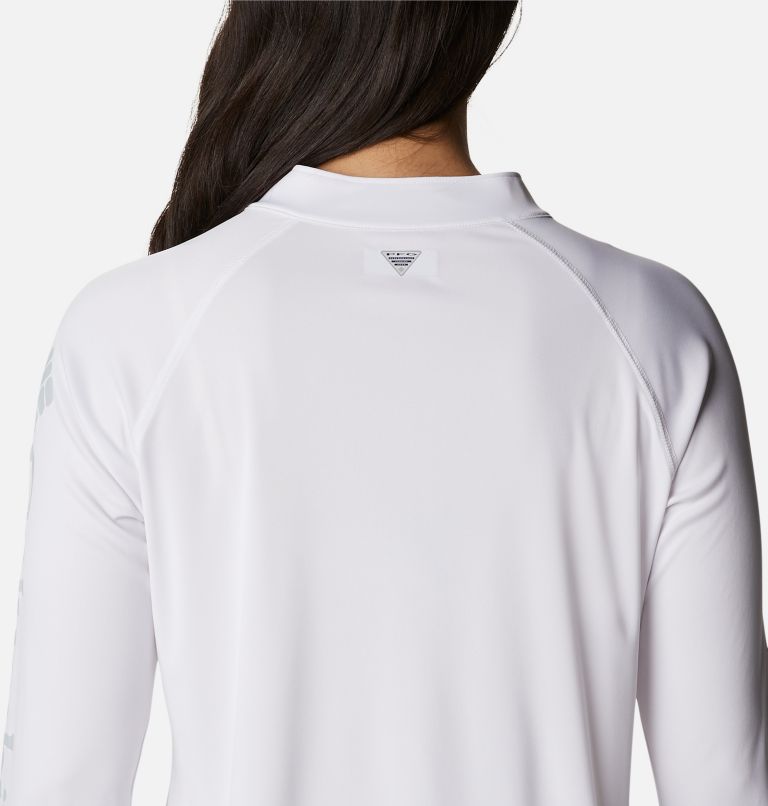 Women's PFG Tidal Tee Vent Long Sleeve Shirt - Gulf Stream/White