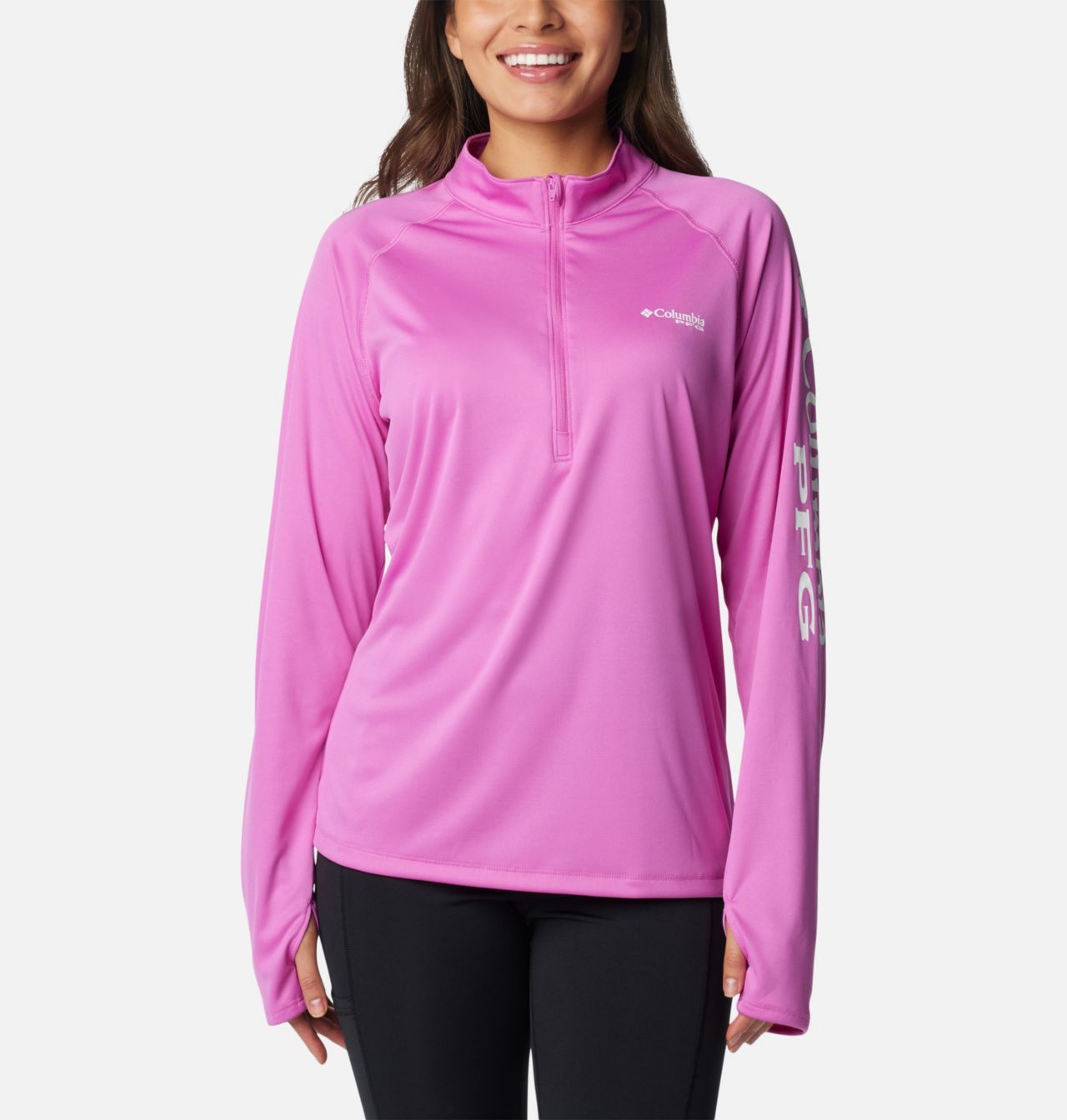Women's PFG Tidal Tee™ Quarter Zip Long Sleeve Shirt 1