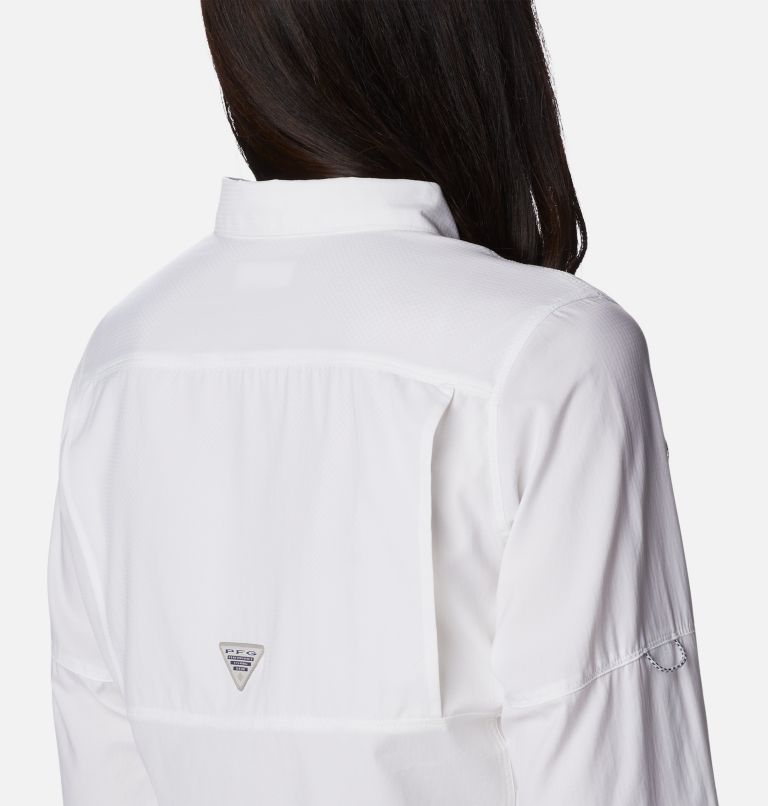 Women's PFG Skiff Guide Woven Long Sleeve Shirt, Color: White, image 5