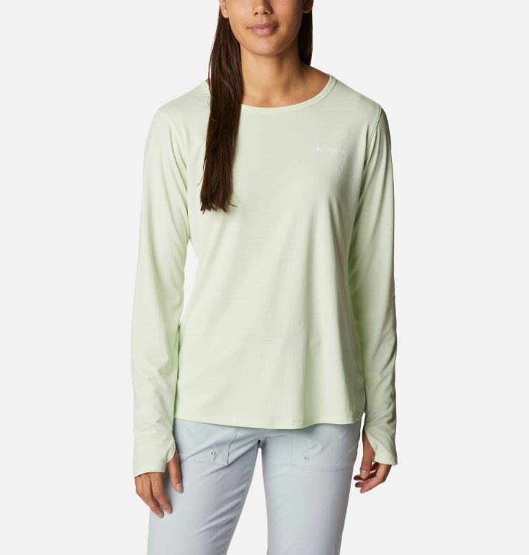 Chemise en tricot à manches longues PFG Skiff Guide Femme, Color: Light Lime, image 1