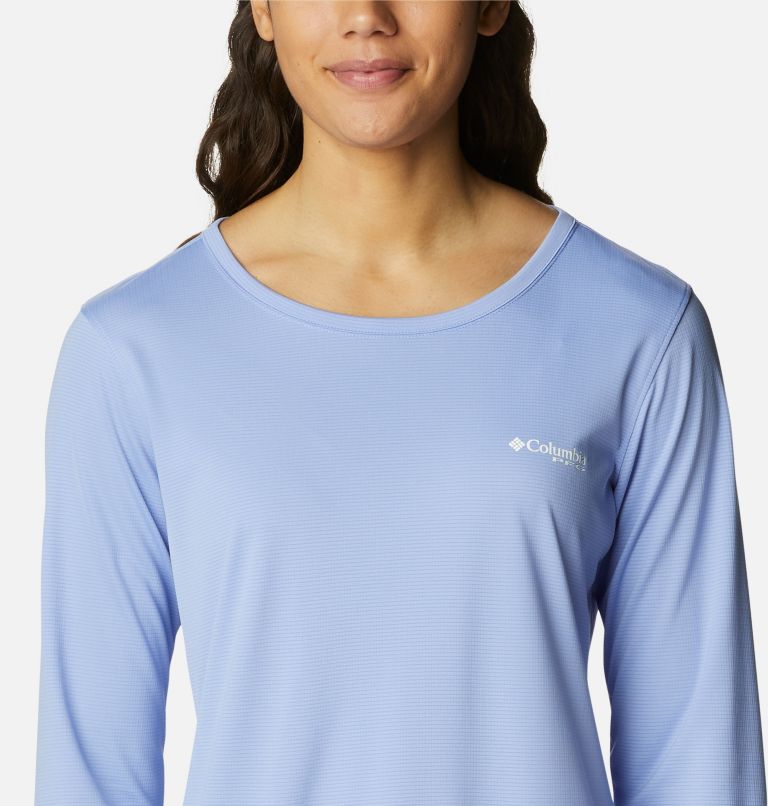 Women's PFG Skiff Guide Knit Long Sleeve Shirt, Color: Serenity, image 4