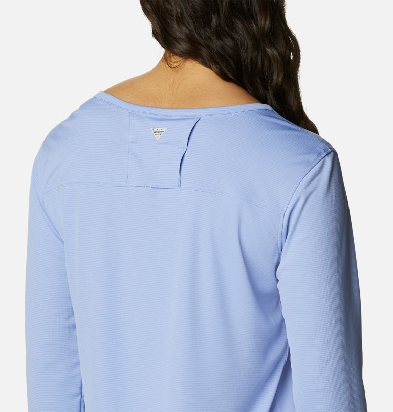 Women's PFG Skiff Guide Knit Long Sleeve Shirt, Color: Serenity, image 5