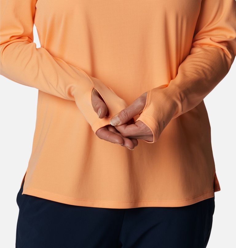 Women's PFG Skiff Guide Knit Long Sleeve Shirt, Color: Bright Nectar