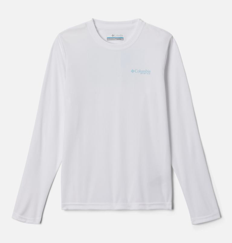 Boys' PFG Terminal Tackle Fish Flag Long Sleeve Shirt, Color: White, Key West, image 1