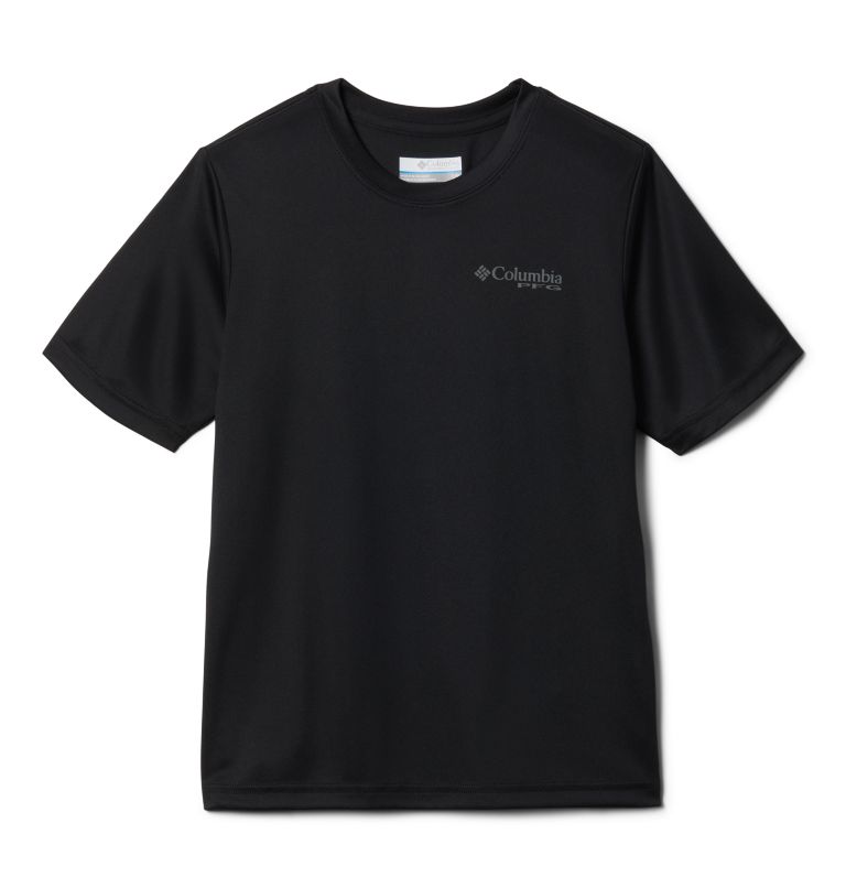 Boys' PFG Terminal Tackle Fish Flag T-Shirt, Color: Black, City Grey Gradient, image 1