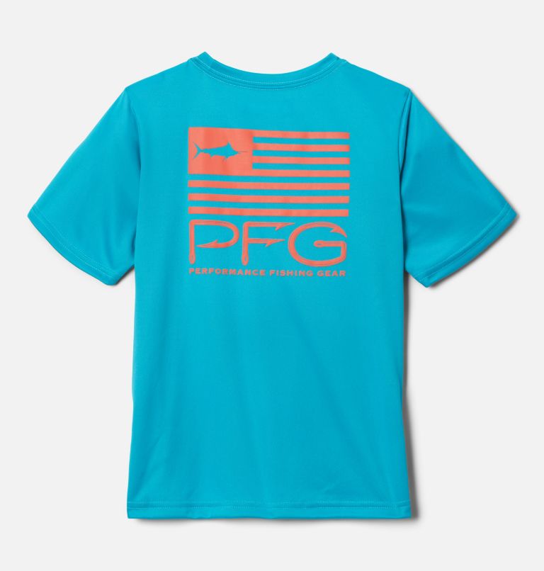 Y Terminal Tackle PFG Fish Flag SS | 443 | XL, Color: Ocean Teal, Fish Star Marlin Graphic, image 2