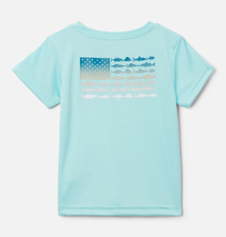Thumbnail: Boys' Toddler PFG Terminal Tackle Fish Flag T-Shirt, Color: Gulf Stream, Deep Marine Gradient, image 2