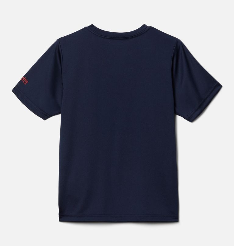 Thumbnail: Boys' PFG Terminal Tackle LGF Short Sleeve Shirt, Color: Collegiate Navy, Red Spark, image 2