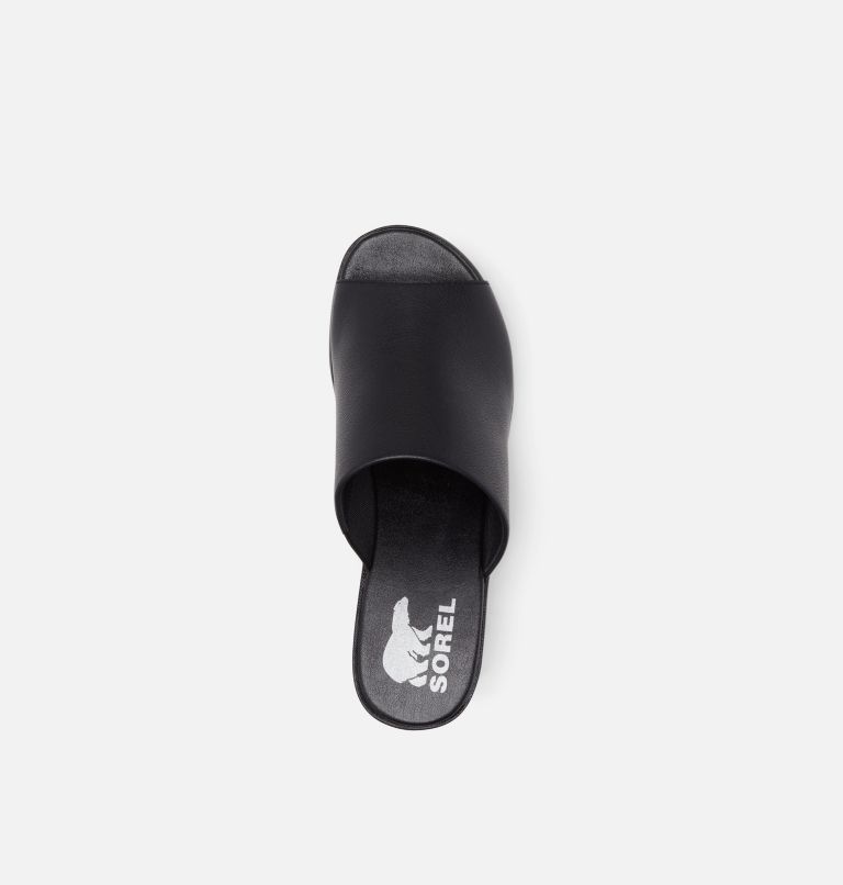 Sandale-tong compensée Cameron pour les femmes, Color: Black, White, image 5