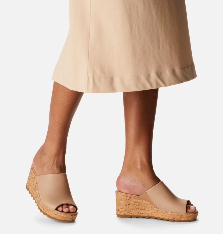 Women's Cameron Wedge Mule Sandal, Color: Honest Beige, Sea Salt, image 8