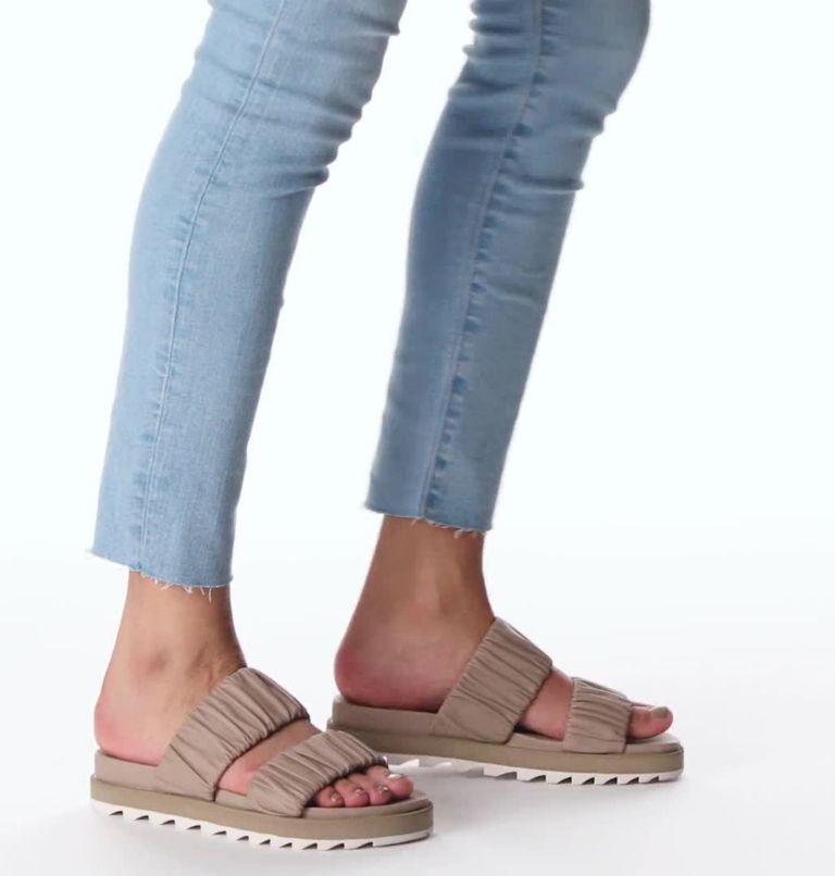 ROAMING TWO STRAP SLIDE | 264 | 9.5, Color: Omega Taupe, Chalk