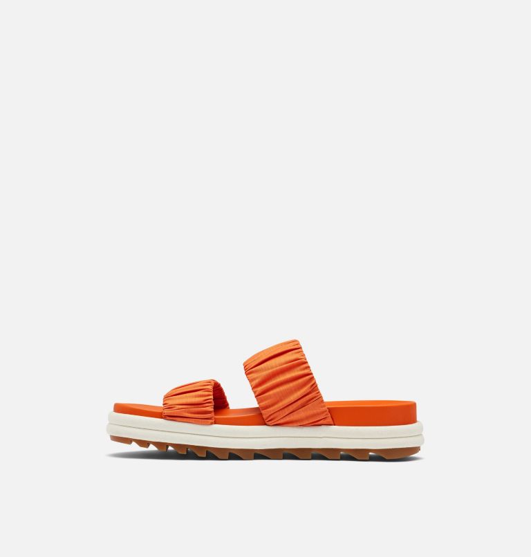 Women's Roaming Two Strap Slide Flat Sandal, Color: Desert Sun, Chalk, image 4