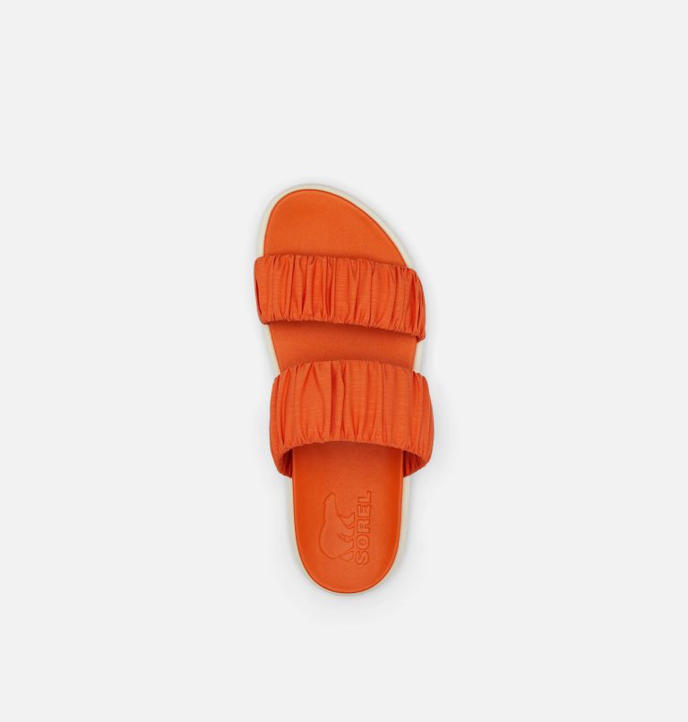 Women's Roaming Two Strap Slide Flat Sandal, Color: Desert Sun, Chalk, image 5
