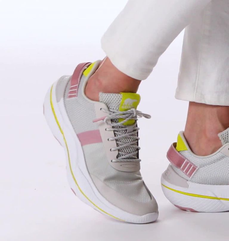 Women's Explorer Blitz Leisure Lace Sneaker, Color: Moonstone, White