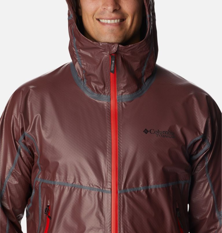 Thumbnail: Men's OutDry Extreme Mesh Hooded Rain Shell Jacket, Color: Light Raisin, image 4