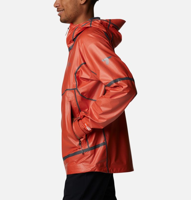 Men's OutDry Extreme Mesh Hooded Rain Shell Jacket, Color: Red Quartz, image 3