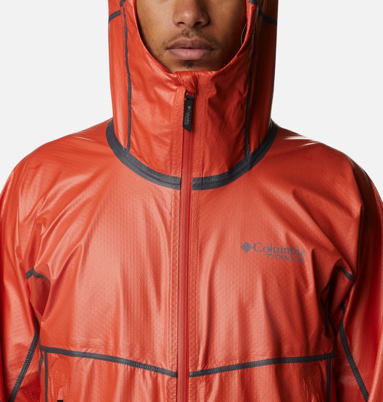 Men's OutDry Extreme Mesh Hooded Rain Shell Jacket, Color: Red Quartz, image 4