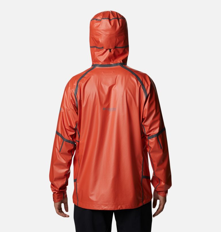 Men's OutDry Extreme Mesh Hooded Rain Shell Jacket, Color: Red Quartz, image 2