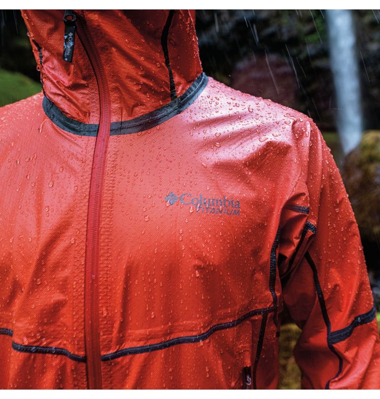 Men's OutDry Extreme Mesh Hooded Rain Shell Jacket, Color: Red Quartz, image 11