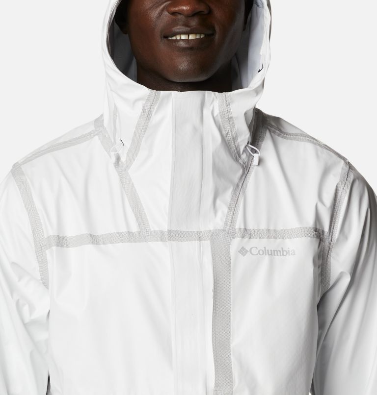 Manteau OutDry Extreme Wildrain Homme, Color: White, Cirrus Grey, image 4