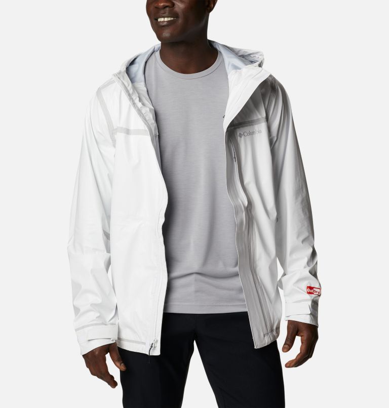 Thumbnail: Men's OutDry Extreme Wildrain Shell Jacket, Color: White, Cirrus Grey, image 8