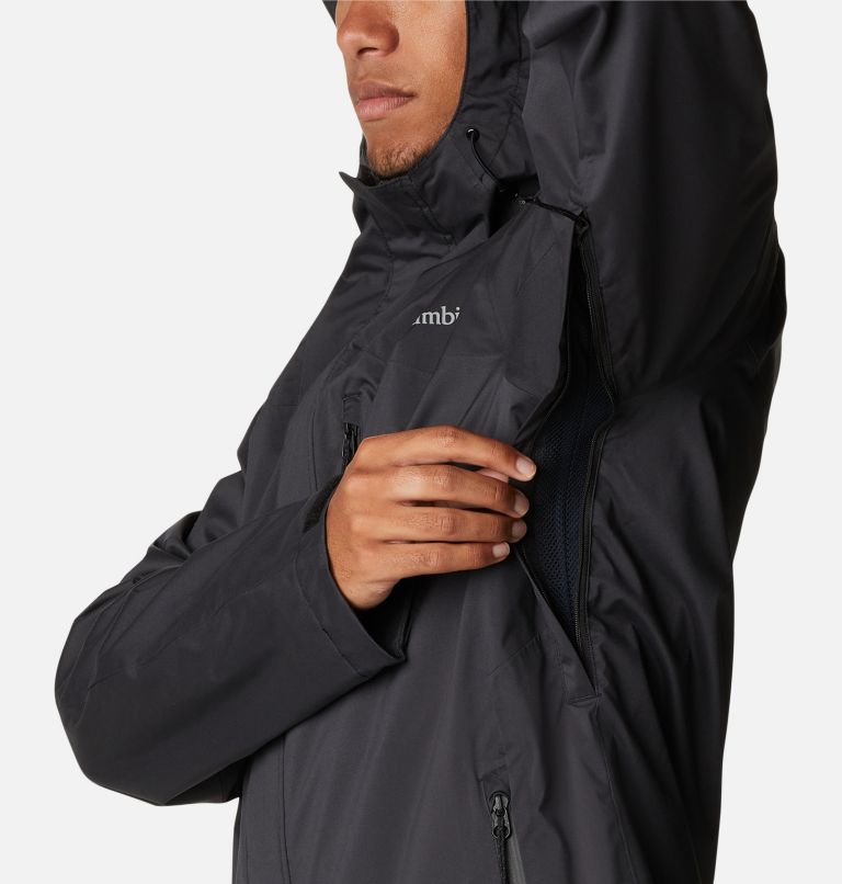Thumbnail: Men’s Ten Trails Waterproof Shell Jacket, Color: Black, image 6