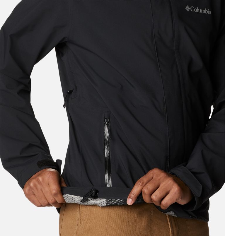 Men's Earth Explorer Rain Shell Jacket, Color: Black, image 7