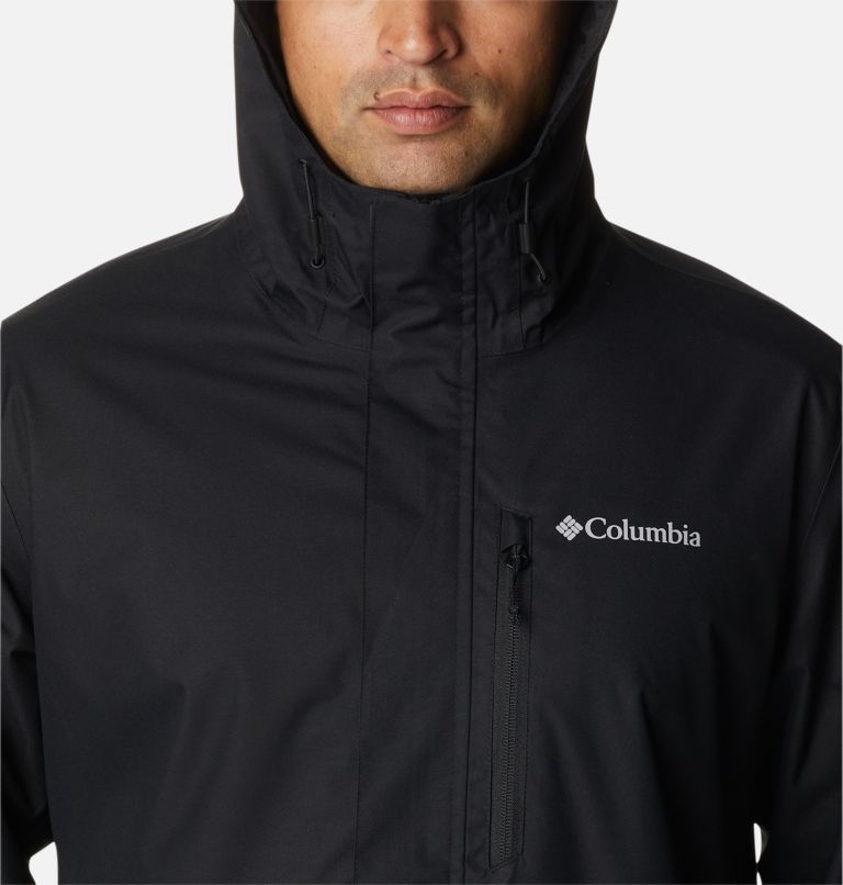 Thumbnail: Men's Hikebound Rain Jacket - Tall, Color: Black, image 4