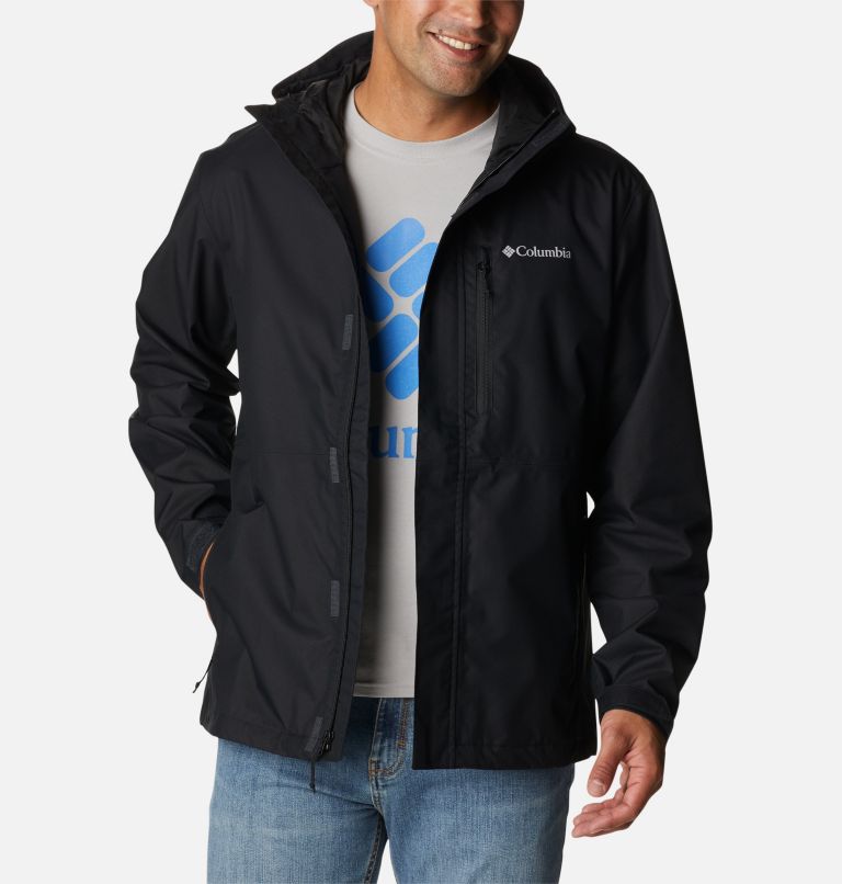 Men's Hikebound Rain Jacket, Color: Black