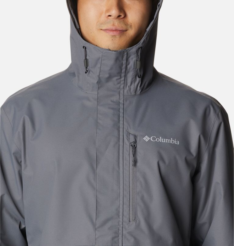 Thumbnail: Men's Hikebound Rain Jacket - Tall, Color: City Grey, image 4