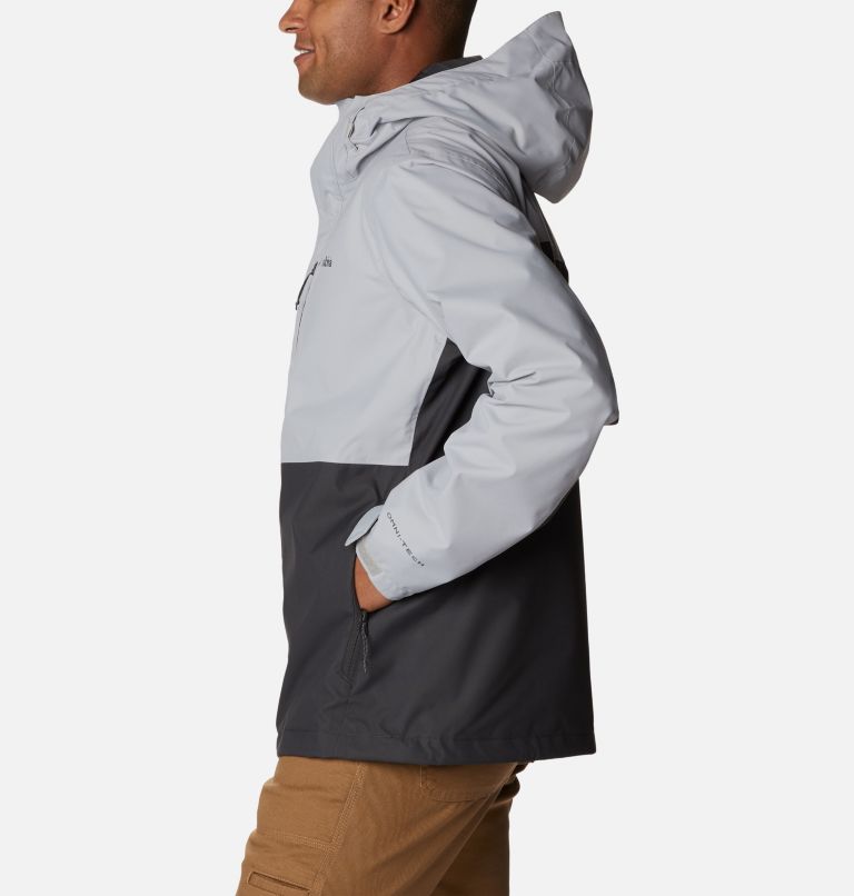 Thumbnail: Chaqueta shell impermeable Hikebound para hombre, Color: Columbia Grey, Shark, image 3
