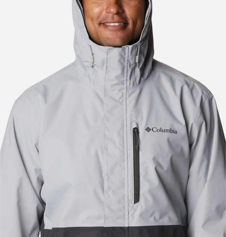Thumbnail: Chaqueta shell impermeable Hikebound para hombre, Color: Columbia Grey, Shark, image 4