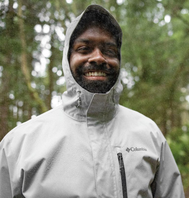Thumbnail: Men's Hikebound Waterproof Hiking Jacket, Color: Columbia Grey, Shark, image 10