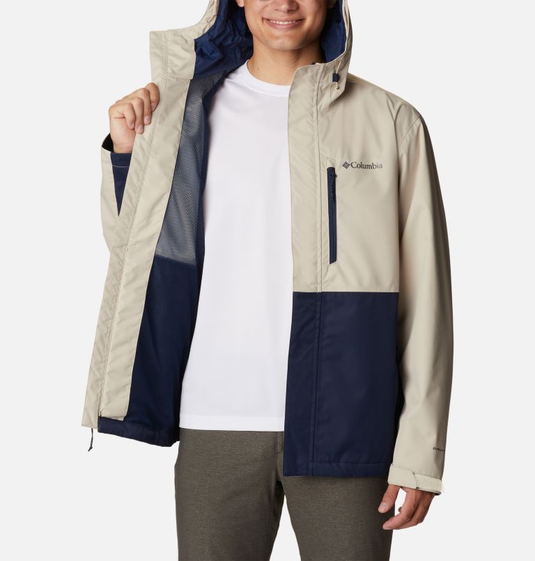 Thumbnail: Men's Hikebound Rain Jacket - Tall, Color: Ancient Fossil, Collegiate Navy, image 5